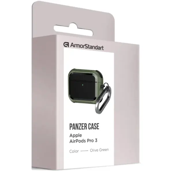 Чохол для навушників Armorstandart Panzer для Apple Airpods Pro 3 Olive Green (ARM88289)