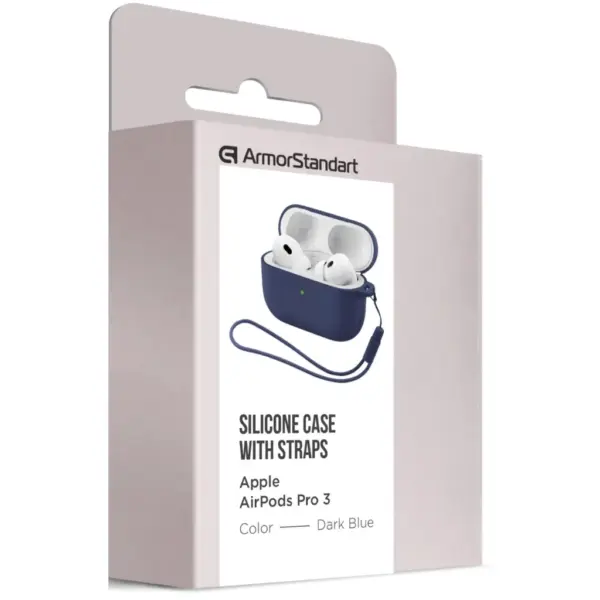 Чохол для навушників Armorstandart Silicone Case для Apple Airpods Pro 3 Dark Blue (ARM88292)