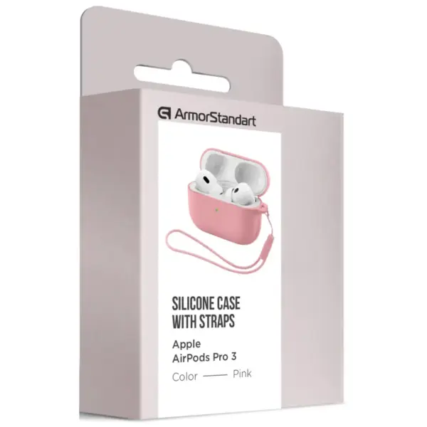 Чохол для навушників Armorstandart Silicone Case для Apple Airpods Pro 3 Pink (ARM88297)