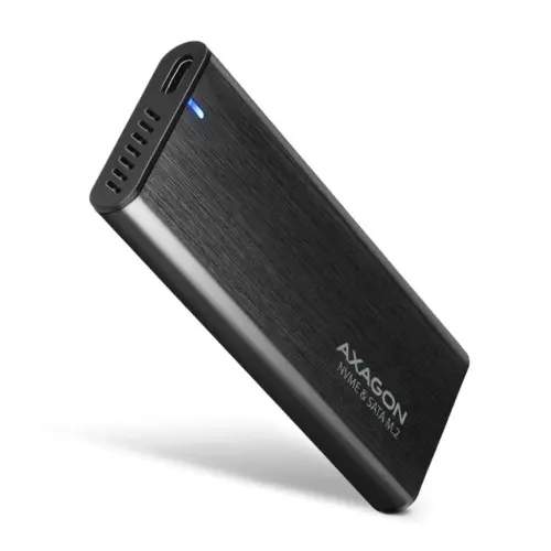Кишеня зовнішня AXAGON USB-C 3.2 Gen 2 metal box for M.2 NVMe & SATA SSD RAW (EEM2-SB2)