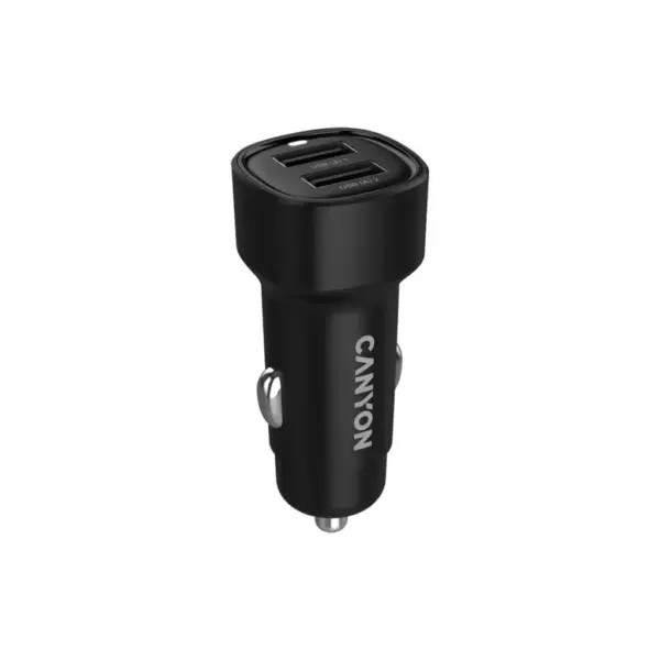 Зарядний пристрій Canyon 2xUSB 24W black (CNE-CCABR2AA)