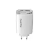 Зарядний пристрій Canyon 1xUSB-C PD65W + 1xUSB QC3.0 + cable USB-C to USB-C white (CNS-CURC65ACW)