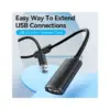 Дата кабель USB 2.0 AM/AF 25.0m Active black Vention (CBKBS)