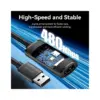 Дата кабель USB 2.0 AM/AF 25.0m Active black Vention (CBKBS)