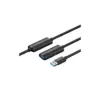 Дата кабель USB 3.0 AM/AF 5.0m Active black Vention (CBMBJ)