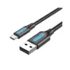 Дата кабель USB 2.0 AM to Micro 5P 1.0m 3A black Vention (COLBF)