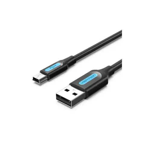 Дата кабель USB 2.0 AM to Mini 5P 2.0m black Vention (COMBH) Дата кабель USB 2.0 AM to Mini 5P 2.0m black Vention (COMBH)