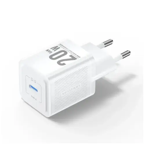 Зарядний пристрій Vention USB-C PD20W GaN white (FEPW0-EU)