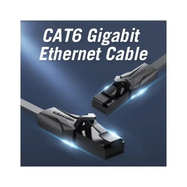 Патч-корд 0.75m UTP cat 6 RJ-45 black Vention (IBABE)