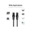 Патч-корд 0.75m UTP cat 6 RJ-45 black Vention (IBABE)
