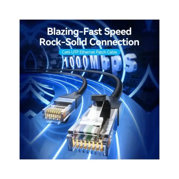 Патч-корд 8m UTP cat 6 RJ-45 black Vention (IBEBK) Патч-корд 8m UTP cat 6 RJ-45 black Vention (IBEBK)
