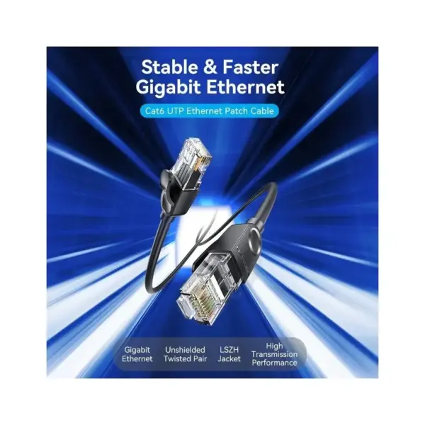 Патч-корд 3m UTP cat 6 RJ-45 black Vention (IBNBI)
