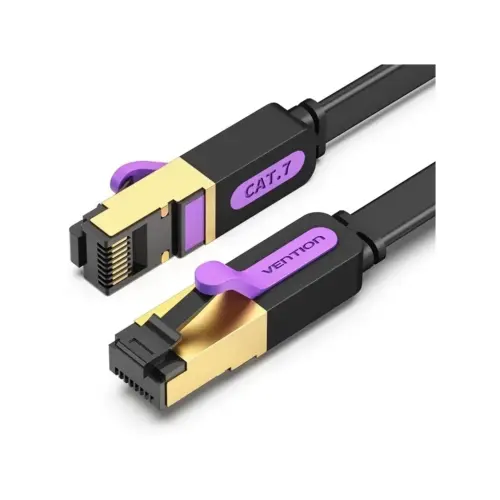 Патч-корд 1m FTP cat 7 RJ-45 black Vention (ICABF)