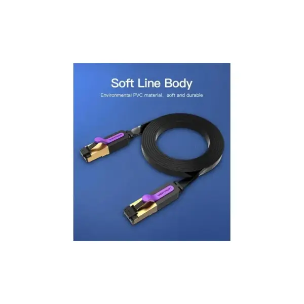 Патч-корд 3m FTP cat 7 RJ-45 black Vention (ICABI)
