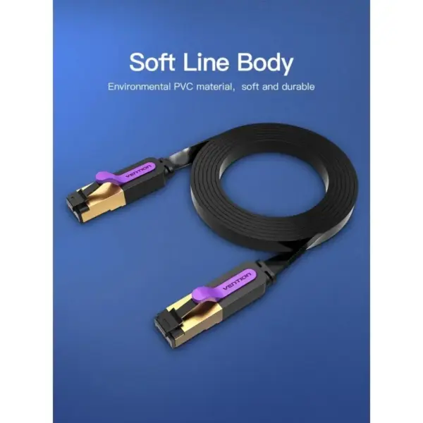 Патч-корд 5m FTP cat 7 RJ-45 black Vention (ICABJ)