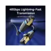Патч-корд 8m S/FTP cat 8 RJ-45 black Vention (IKABK)