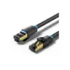 Патч-корд 8m S/FTP cat 8 RJ-45 black Vention (IKABK)