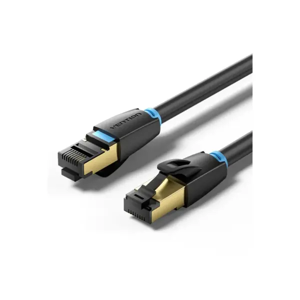 Патч-корд 8m S/FTP cat 8 RJ-45 black Vention (IKABK)