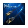 Патч-корд 0.5m S/FTP cat 8 RJ-45 COPPER black Vention (IKGBD)