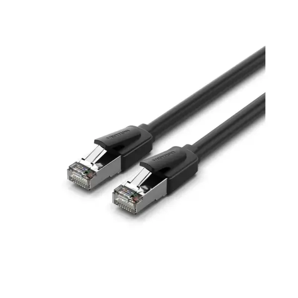 Патч-корд 8m S/FTP cat 8 RJ-45 black Vention (IKKBK)