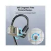 Патч-корд 1m STP cat 8 RJ-45 90° corner black Vention (IKLBF)