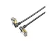 Патч-корд 1m STP cat 8 RJ-45 90° corner black Vention (IKLBF)