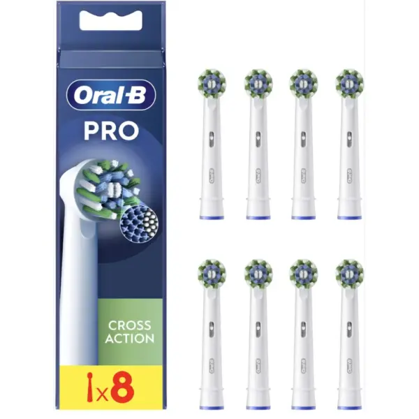 Насадка для зубної щітки Oral-B Cross Action EB50RX (8) (8006540847855)