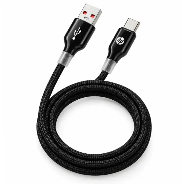 Дата кабель USB 2.0 AM to USB-C 1.0m 3A black HP (HP_DHC-TC111BM-1M)