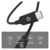 Дата кабель USB-C to USB-C 1.0m USB 3.1 PD 3A 60W HP (HP_DHC-TC107-1M)