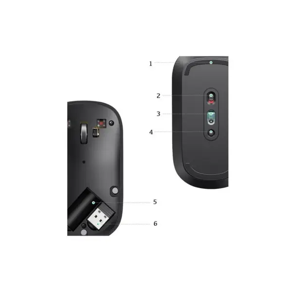 Мишка Ugreen MU001 Portable Wireless Black (90372) Мишка Ugreen MU001 Portable Wireless Black (90372)