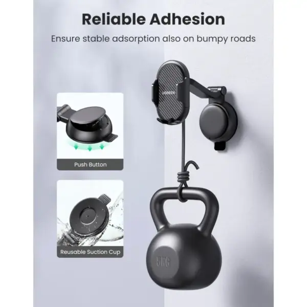 Універсальний автотримач Ugreen LP405 Waterfall-Shaped Suction Cup Phone Mount (20473)