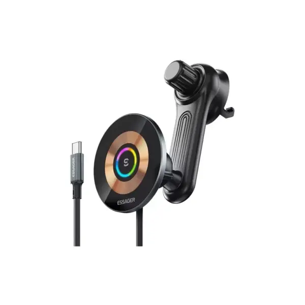Універсальний автотримач Essager Arpege 15W Magnetic Wirless Car Charger with Phone Holder Function (Rotate Version) Black (EZJCX-GY01B-Z) Універсальний автотримач Essager Arpege 15W Magnetic Wirless Car Charger with Phone Holder Function (Rotate Version) Black (EZJCX-GY01B-Z)