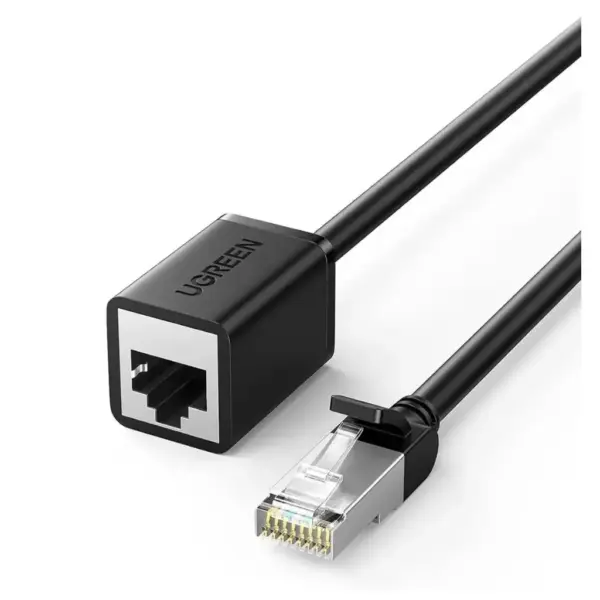 Патч-корд 2м, F/UTP Cat 6 Ethernet RJ45 Extension Male/Female Patch Cords NW112 Black Ugreen (11281)