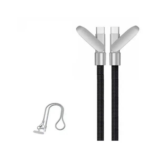 Дата кабель USB-C to USB-C 1.2m PD3.1 100W braided black XoKo (XK-SC-HLD-200-BK)