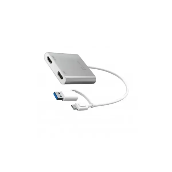 Адаптер USB-C/A to 2xHDMI F dual display J5create (JCA365-N)