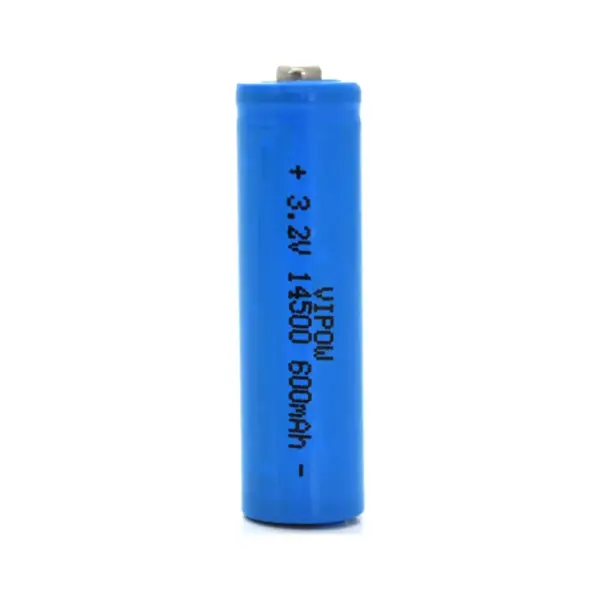 Акумулятор 14500 600mAh, LiFePO4, TipTop, 3.2V, Blue Vipow (IFR14500-600mAhTT / 21440) Акумулятор 14500 600mAh, LiFePO4, TipTop, 3.2V, Blue Vipow (IFR14500-600mAhTT / 21440)