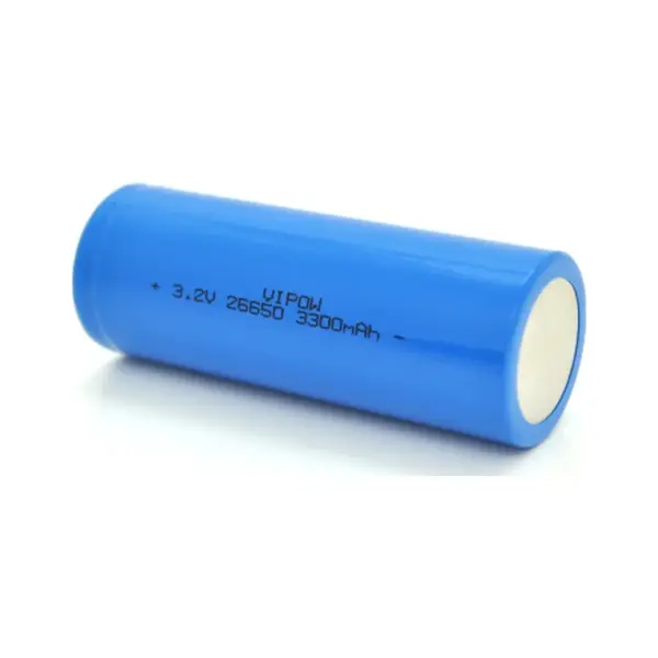 Акумулятор 26650 3300mAh, LiFePO4, FlatTop, 3.2V, Blue Vipow (IFR26650-3300mAhFT / 31075) Акумулятор 26650 3300mAh, LiFePO4, FlatTop, 3.2V, Blue Vipow (IFR26650-3300mAhFT / 31075)