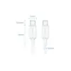 Дата кабель USB-C to USB-C 1.0m 60W white Vention (TRCWF)