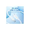 Дата кабель USB-C to USB-C 1.0m 60W white Vention (TRCWF)