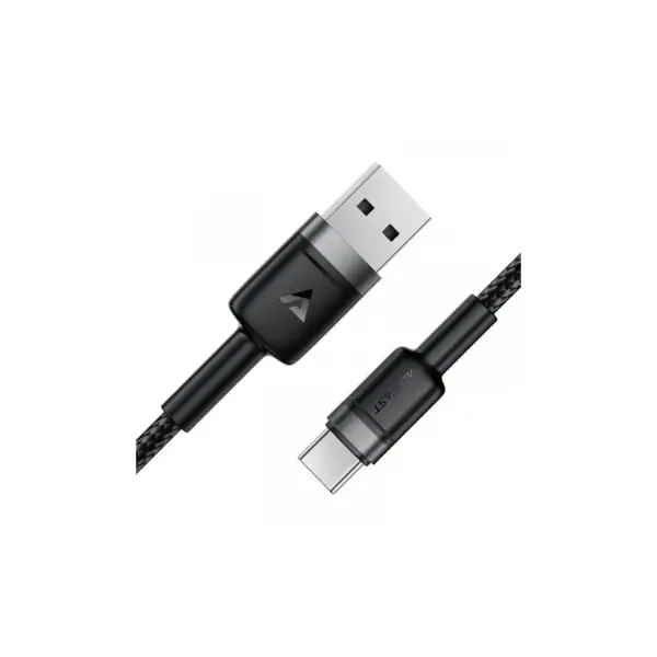 Дата кабель USB 2.0 AM to USB-C 1.2m 60W black Acefast (6974316285144)