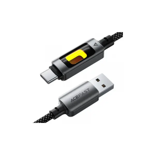 Дата кабель USB 2.0 AM to USB-C 1.2m 60W black Acefast (6974316284673)