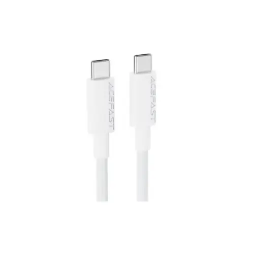 Дата кабель USB-C to USB-C 1.2m 3A white Acefast (6974316284253)