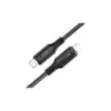 Дата кабель USB-C to USB-C 1.2m 3A 60W silicone black Acefast (6974316284161)