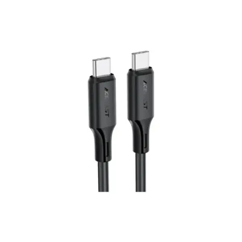 Дата кабель USB-C to USB-C 1.2m 3A 60W silicone black Acefast (6974316284161) Дата кабель USB-C to USB-C 1.2m 3A 60W silicone black Acefast (6974316284161)