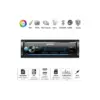 Автомагнітола PULSO RGB, USB, FM, RCA, LCD-дисплей, 4х50 Вт (P110211)