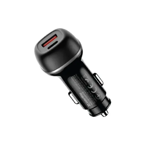 Зарядний пристрій ColorWay USB-C PD45W + USB QC3.0 car adapter (CW-CHA067PD-BK)