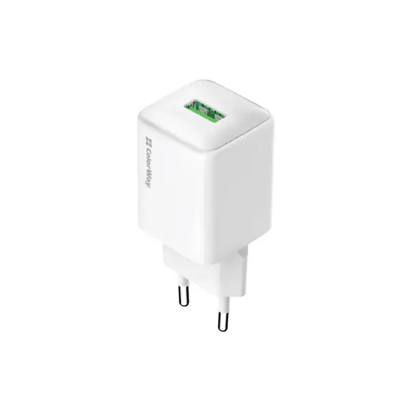 Зарядний пристрій ColorWay USB QC3.0 18W white (CW-CHS063Q-WT)