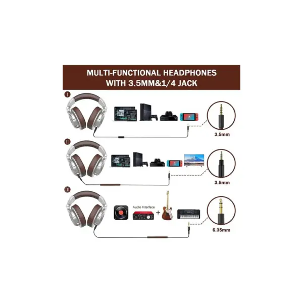 Навушники OneOdio A71 3,5мм/6,35мм Silver/Brown (A71 Silver Brown)
