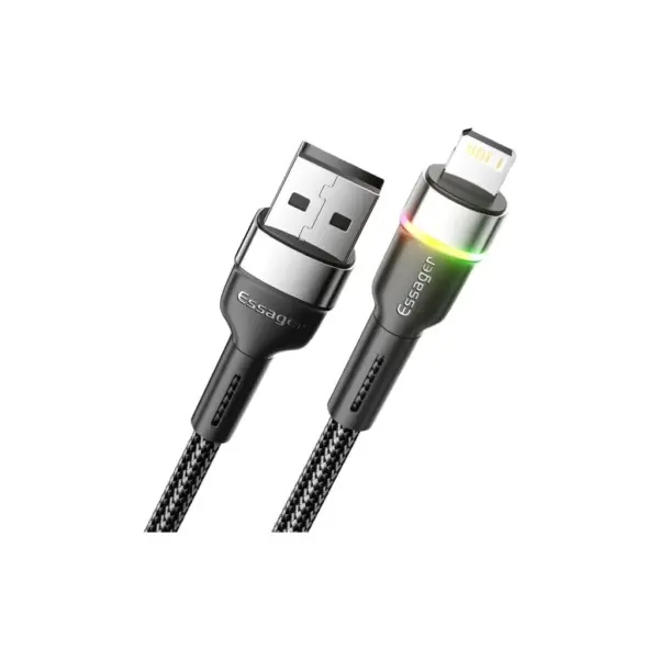 Дата кабель USB 2.0 AM to Lightning 1.0m 2.4A black Essager (EXCL-XCD01)