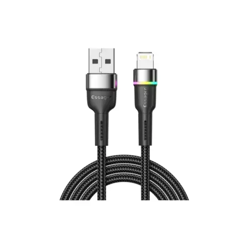 Дата кабель USB 2.0 AM to Lightning 1.0m 2.4A black Essager (EXCL-XCD01)